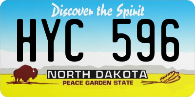 ND license plate HYC596