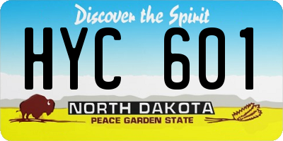ND license plate HYC601