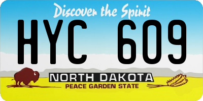 ND license plate HYC609