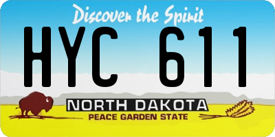 ND license plate HYC611