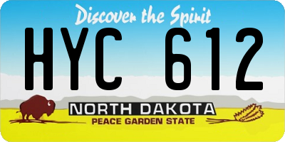ND license plate HYC612