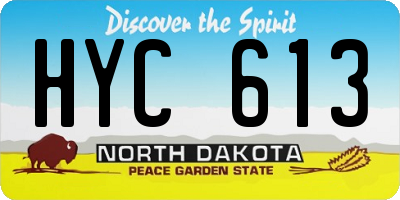 ND license plate HYC613