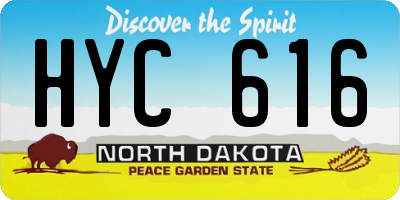 ND license plate HYC616