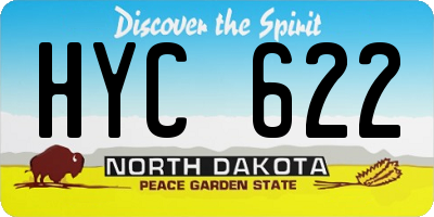 ND license plate HYC622