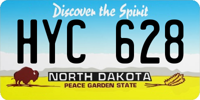 ND license plate HYC628