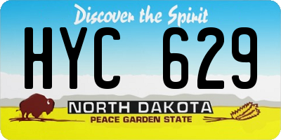 ND license plate HYC629
