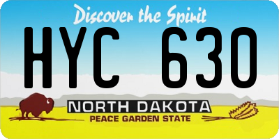 ND license plate HYC630
