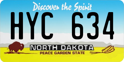 ND license plate HYC634
