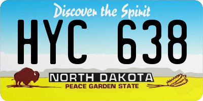 ND license plate HYC638
