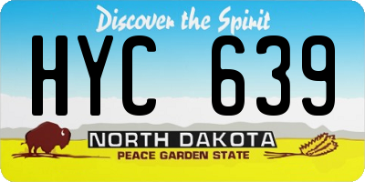 ND license plate HYC639