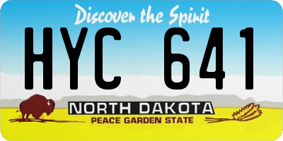 ND license plate HYC641