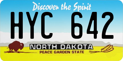 ND license plate HYC642