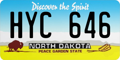ND license plate HYC646