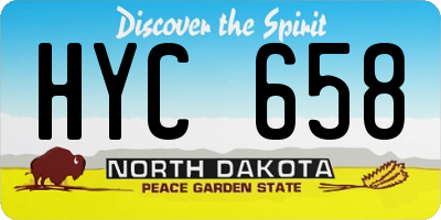 ND license plate HYC658