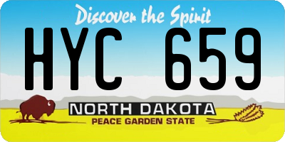 ND license plate HYC659