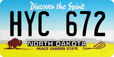 ND license plate HYC672