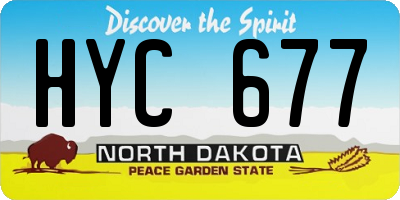 ND license plate HYC677