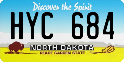 ND license plate HYC684