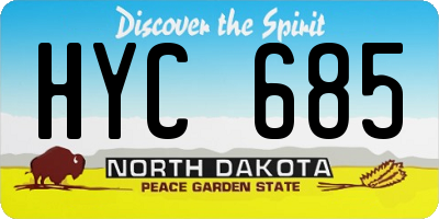 ND license plate HYC685