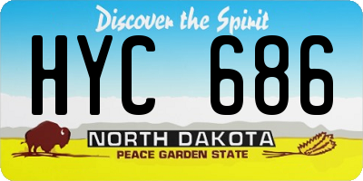 ND license plate HYC686