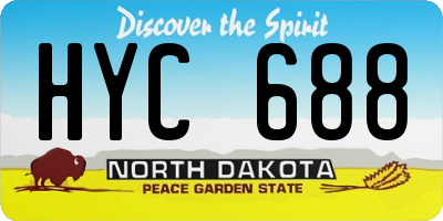 ND license plate HYC688