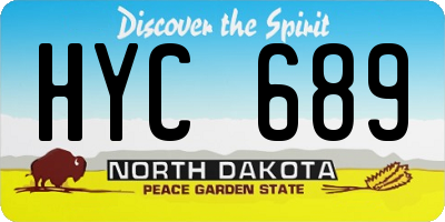ND license plate HYC689