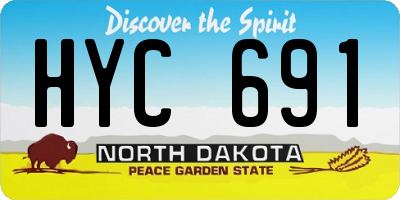 ND license plate HYC691