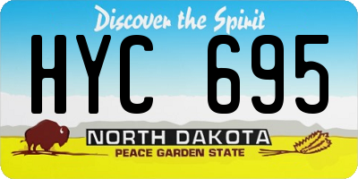 ND license plate HYC695