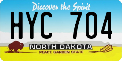 ND license plate HYC704