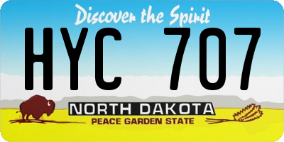 ND license plate HYC707