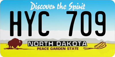 ND license plate HYC709