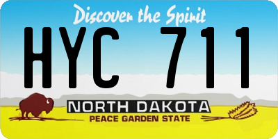 ND license plate HYC711