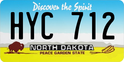 ND license plate HYC712