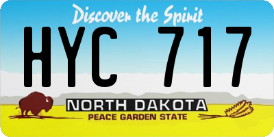 ND license plate HYC717