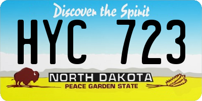ND license plate HYC723
