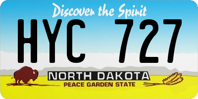 ND license plate HYC727