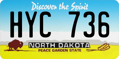 ND license plate HYC736