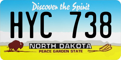 ND license plate HYC738