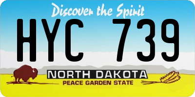 ND license plate HYC739