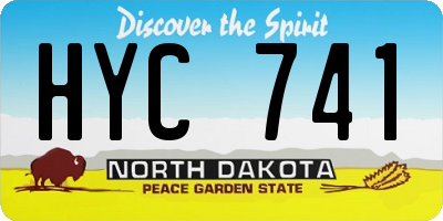 ND license plate HYC741