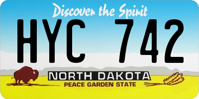 ND license plate HYC742