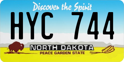ND license plate HYC744