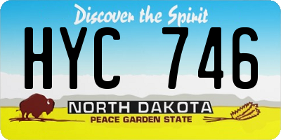 ND license plate HYC746
