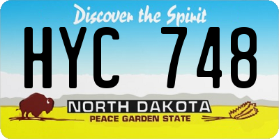 ND license plate HYC748