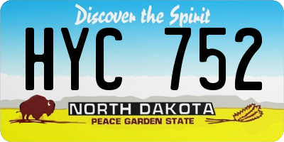 ND license plate HYC752
