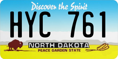 ND license plate HYC761