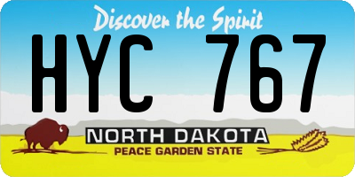 ND license plate HYC767