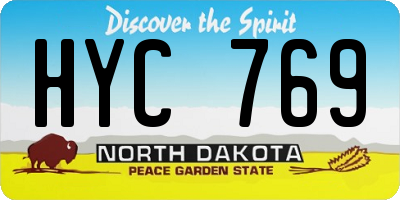 ND license plate HYC769