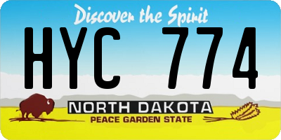 ND license plate HYC774