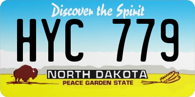ND license plate HYC779
